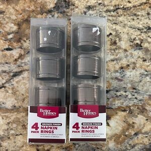 Set of 8 Better Homes & Garden Bronze Napkin Rings New in the box